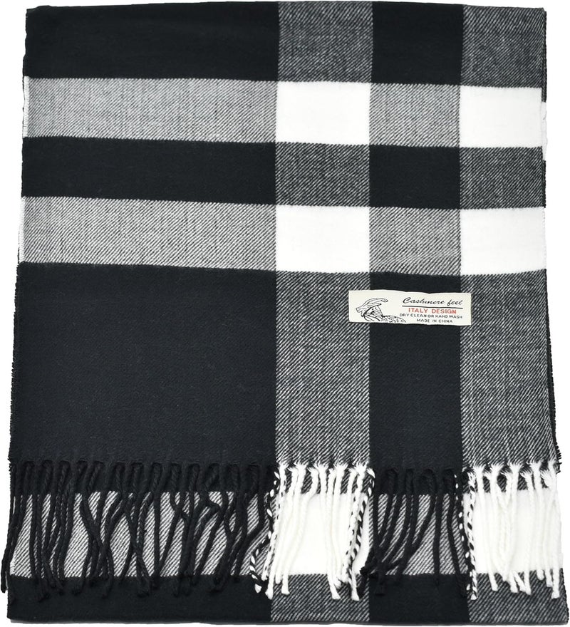 Glory Max Classic Plaid Striped Luxurious Checked Pattern Winter Scarf For Men Women Soft Cashmere Feel 72"x12" - Image 3